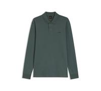 BOSS Longsleeve-Poloshirt aus Baumwolle mit Logo-Detail - Style Pe_interlock_long, 50527525 Dunkelgrün XXXL