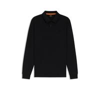 BOSS Longsleeve-Poloshirt aus Baumwolle mit Logo-Detail - Style Pe_interlock_long, 50527525 Schwarz M