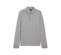 BOSS Longsleeve-Poloshirt aus Interlock-Baumwolle mit Logo - Style Pado 30, 50468392 Hellgrau XXXL