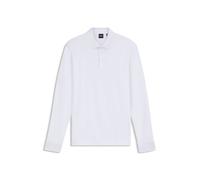 BOSS Longsleeve-Poloshirt aus Interlock-Baumwolle mit Logo - Style Pado 30, 50468392 Weiß 5XL
