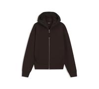 BOSS Loose-Fit Hoodie aus Scuba-Jersey mit Reißverschluss - Style Egani, 50568534 Dunkelbraun XS