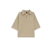 BOSS Loose-Fit Polo-Sweatshirt aus Scuba-Jersey - Style Essipa1, 50565443 Beige M
