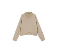 BOSS Loose-Fit Sweatshirt mit drapiertem Trichterkragen - Style Elesya, 50553771 Hellbeige S