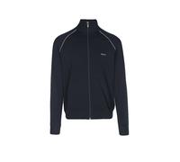 Sweatjacke BOSS "Mix&Match Jacket Z", Herren, Gr. L (52), blau (dunkelblau), Sweatware, Obermaterial: 95% Baumwolle, 5% Elasthan, kontrastfarbene Details, unifarben, regular fit hüftbedeckend, Raglanä