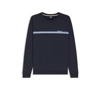 Sweatshirt BOSS "Authentic", Damen, Gr. L, dunkelblau 403, Sweatware, Obermaterial: 100% Baumwolle, unifarben, regular fit normal, Rundhals, Bündchen, Sweatshirts (11794147-L) dunkelblau 403
