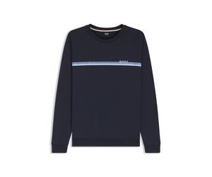 BOSS Loungewear-Sweatshirt aus Baumwolle mit Logo auf der Brust - Style Authentic Sweatshirt, 50554791 Dunkelblau L