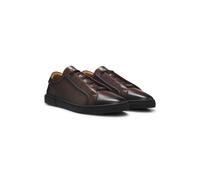 BOSS Low-Top-Sneakers aus gebürstetem Premium-Leder - Style Gary_L_Tenn_buqtad, 50578735 Dunkelbraun 42
