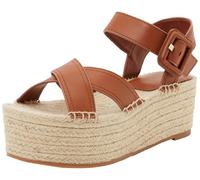 BOSS Plateau-Sandalen aus Leder - Style Machica_Pltsan_LTBK, 50542356 Braun 39