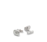 BOSS Manschettenknöpfe mit Double-B-Monogramm und Perlmutt-Einsatz - Style B-CASINGINSERTBBMOP-CUF, 50552392 Silber ONESI