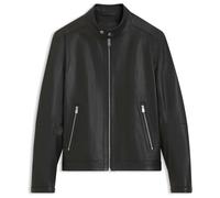 BOSS Jacke aus genarbtem Leder mit Logo-Details - Style H-Mansell5, 50564586 Schwarz 56