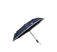 BOSS Marineblauer Taschenschirm mit Double B und Signature-Streifen - Style Pocket umbrella Varsity Navy, 58837094 Dunkelblau ONESI