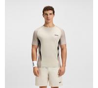 BOSS Slim-Fit T-Shirt aus Mesh-Jersey mit kontrastfarbenen Einsätzen - Style TS_TOC Matchball, 50549511 Natur S