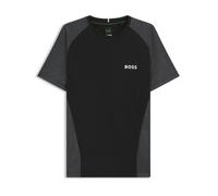 BOSS Slim-Fit T-Shirt aus Mesh-Jersey mit kontrastfarbenen Einsätzen - Style TS_TOC Matchball, 50549511 Schwarz / Grau XL