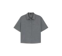 BOSS Melierte Cropped-Bluse aus Schurwolle - Style Bulera, 50541991 Grau 40