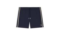 Badeshorts BOSS "Iconic", Herren, Gr. L, N-Gr, blau (navy 413), Microfaser, Polyester, unifarben mit Farbeinsatz, Badehosen Badeshorts, mit Gesäßtasche (43838747-L) navy 413
