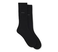 BOSS Herren Socken 2P RS Uni CC mittelhoch Baumwoll-Mix Schwarz 39-42