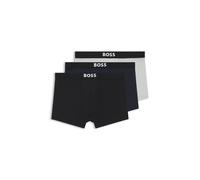 Trunk BOSS "3P Micro ONE", Herren, Gr. M, 3 Stk., bunt (open miscellaneous 981), Jersey, Obermaterial: 88% Polyester, 12% Elasthan, gemustert, körpernah, Unterhosen, elastischer Bund (38546513-M) open