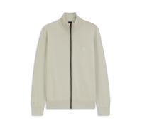 Strickjacke BOSS ORANGE "Kanozip Full Zip Cardigan", Herren, Gr. XXL, light beige271, Feinstrick, Obermaterial: 95% Baumwolle, 5% Kaschmir, regular fit hüftlang, Bündchen, Strickjacken Strickjacke, mi