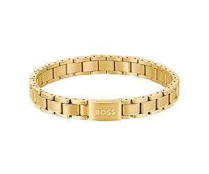 BOSS Metal Link Essential Armband Rostfreier Stahl 1580711 - Herren - Leder