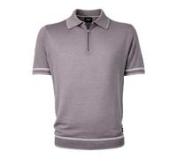Boss - Mezza Zip Misto Lino H Norbertino Polo - - Tops - Herren - Grau - M