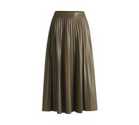 BOSS Midirock aus Kunstleder mit Plissee-Falten - Style Vaplita, 50457047 Khaki 38