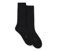 BOSS Mittelhohe gerippte Socken im Zweierpack - Style 2P RS RIB Uni WO, 50568190 Schwarz 39-42
