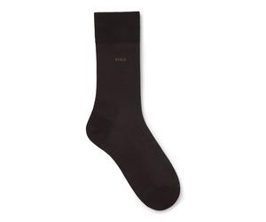 BOSS Mittelhohe Logo-Socken aus ägyptischer Baumwolle mit merzerisiertem Finish - Style George RS Uni MC, 50469837 Dunkelbraun 45-46