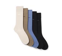 BOSS Mittelhohe Socken aus Baumwoll-Mix im Fünfer-Pack - Style 5P RS Uni CC, 50478221 Beige / Schwarz / Blau 43-46