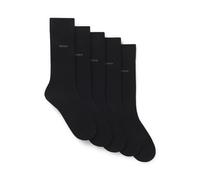 BOSS Mittelhohe Socken aus Baumwoll-Mix im Fünferpack - Style 5P RS Uni CC, 50478221 Schwarz 35-38