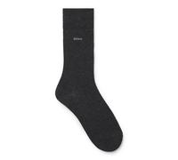 BOSS Mittelhohe Logo-Socken aus gekämmter Stretch-Baumwolle - Style Marc RS Uni CC, 50469843 Dunkelgrau 43-46
