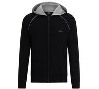 BOSS Herren Mix&Match Jacket H Hoodie aus Stretch-Baumwolle mit Reißverschluss und Kontrastpaspeln Schwarz001 XL