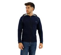 BOSS Herren Mix&Match Jacket H Hoodie aus Stretch-Baumwolle mit Reißverschluss und Kontrastpaspeln Dunkelblau S