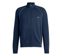 Sweatjacke BOSS "Mix&Match Jacket Z", Herren, Gr. XXL, blau (hellblau), Sweatware, Obermaterial: 95% Baumwolle, 5% Elasthan, casual, Basic hüftbedeckend, hoch geschlossener Ausschnitt, Langarm Raglanä