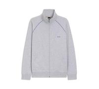 BOSS Jacke aus Stretch-Baumwolle mit Reißverschluss und Kontrast-Paspeln - Style Mix&Match Jacket Z, 50515307 Hellgrau L