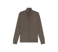BOSS Regular-Fit Jacke aus elastischem Baumwoll-Jersey mit Logo-Stickerei - Style Mix&Match Jacket Z, 50515307 Braun S