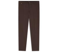 BOSS Modern-Fit Hose aus elastischem Baumwoll-Twill - Style H-Kane1, 50555161 Dunkelbraun 33/32