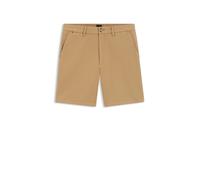 BOSS Modern-Fit Shorts aus überfärbtem elastischem Baumwoll-Twill - Style H-Kane1-Shorts, 50575222 Beige 38