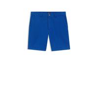 BOSS Modern-Fit Shorts aus überfärbtem elastischem Baumwoll-Twill - Style H-Kane1-Shorts, 50575222 Blau 33