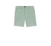 BOSS Modern-Fit Shorts aus überfärbtem elastischem Baumwoll-Twill - Style H-Kane1-Shorts, 50575222 Hellgrün 32