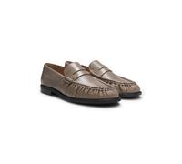 BOSS Mokassins aus Leder mit Double B Monogramm - Style Lycia_Mocc_LTWR, 50573102 Hellbraun 40