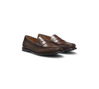 BOSS Mokassins aus Leder mit Pennyloafer-Besatz - Style Tevan_Mocc_bope, 50568747 Dunkelbraun 41