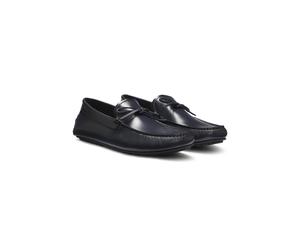 BOSS Mokassins aus Leder mit Schleifen-Detail - Style Noel_Mocc_ltlctb, 50557676 Dunkelblau 42