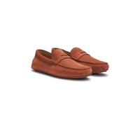 BOSS Mokassins aus Veloursleder mit Pennyloafer-Detail - Style Noel_Mocc_sdpeb, 50541750 Braun 41