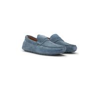 BOSS Mokassins aus Veloursleder mit Pennyloafer-Detail - Style Noel_Mocc_sdpeb, 50541750 Hellblau 45