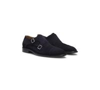 BOSS Monkstraps aus Veloursleder mit Doppelriemchen - Style Derrek_Monk_sdctfd, 50562235 Dunkelblau 45