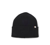 BOSS Mütze aus Baumwolle und Wolle mit Signature-Streifen-Detail - Style Magico_R_Hat, 50522427 Schwarz ONESI
