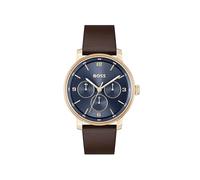 BOSS Multi Zifferblatt Quarz Uhr für Herren Kollektion Contender mit Braunes Lederarmband - 1514126