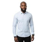 BOSS Slim-Fit Hemd aus meliertem Baumwoll-Jersey - Style Mysoft_2_M, 50519748 Hellblau gestreift L