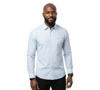 BOSS Slim-Fit Hemd aus meliertem Baumwoll-Jersey - Style Mysoft_2_M, 50519748 Hellblau gestreift M