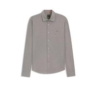 BOSS Slim-Fit Hemd aus meliertem Baumwoll-Piqué - Style Mysoft_2_M, 50519748 Hellgrün XL